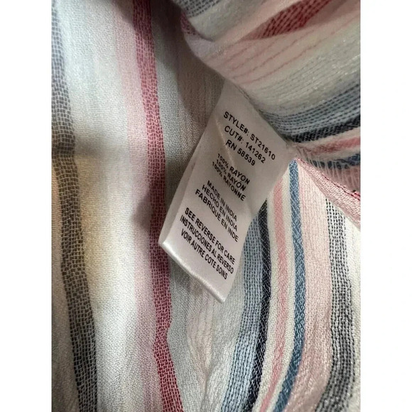 KUT from the Kloth sleeveless blouse top tank stripe cross front career size S - Picture 5 of 7